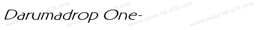 Darumadrop One字体转换